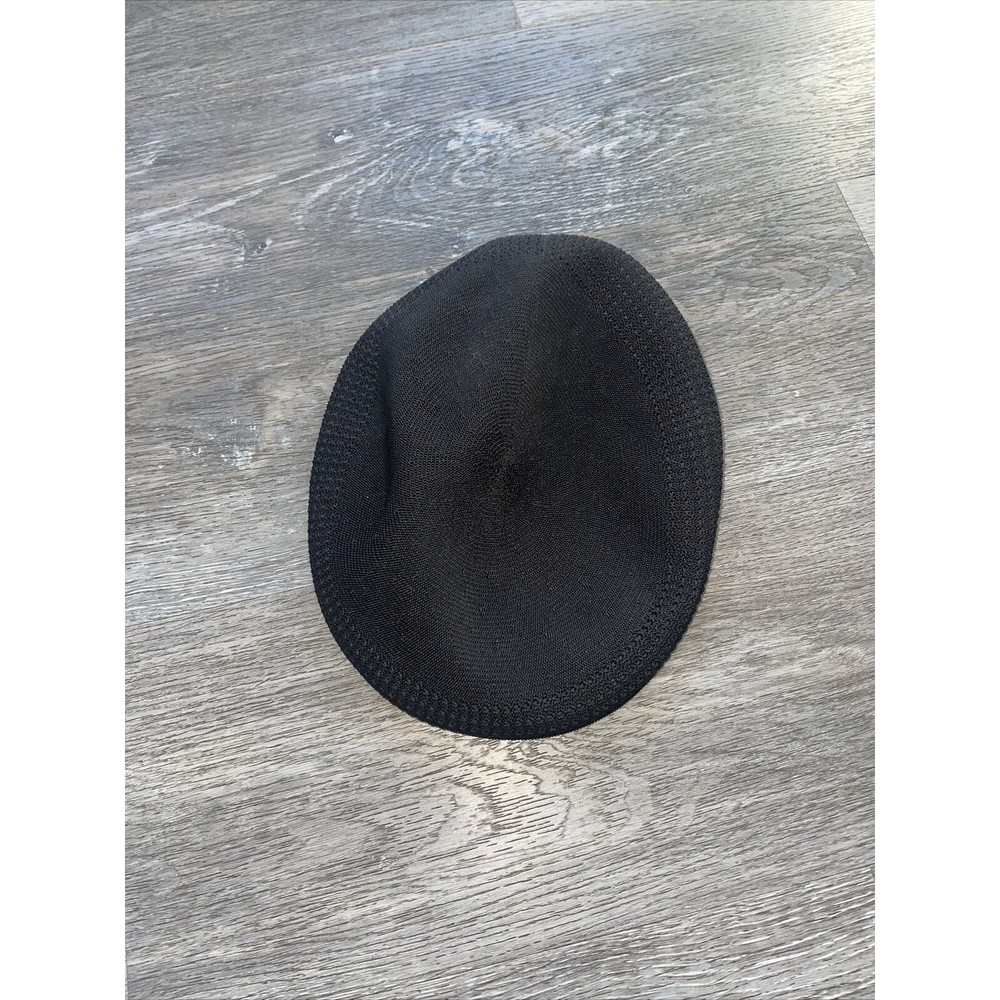 KANGOL BLACK NEWSBOY HAT CAP SIZE L LARGE 504 VENTAIR